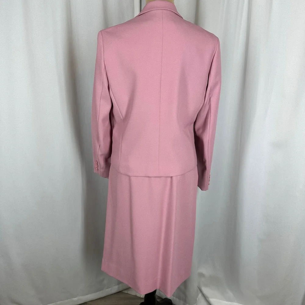 Vintage Haberdashery by Personal Pink Skirt Suit Set Size 10 Union Made